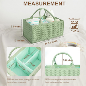 Caddy Organizer for Portable Changing <b>Table</b> Dresser <b>Car</b> Baby Basket Nursery Storage Diaper Caddy Organizer - Product Image 2