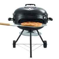 Barbecue portable DAPHYLA moderne en acier inoxydable noir, antiadhésif, avec contrôle tactile de sécurité de la flamme, gril de table détachable