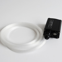 Lustre de plafond à fibres optiques LED en aluminium 32W à double port avec contrôle musical, télécommande et application, indice de protection IP44