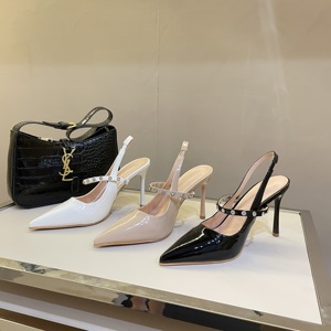 <span class=keywords><strong>Sandali</strong></span> alla moda stile Cool comodi tacchi alti da donna in <span class=keywords><strong>pelle</strong></span> brillante con cinturino alla caviglia - Product Image 5