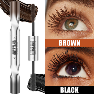 Mascara double embout waterproof, effet recourbant et allongeant, noir et brun, volume 3D, liquide pour maquillage quotidien - Product Image 4