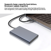Case per SSD USB 3.1 Tipo C, Custodia per Disco Rigido SATA da 2,5 Pollici in Metallo, Alta Qualità in Alluminio