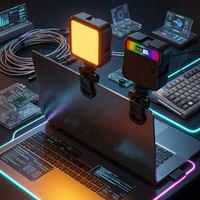 Lampe de poche RVB P6 pour vidéo, accessoires d'éclairage pour appareil photo, température de couleur réglable, pliable, batterie 2000 mAh, portable