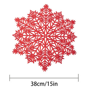 Christmas Snowflake Placemats Round PVC <b>Waterproof</b> Table <b>Mats</b> For Party Family Gathering Decorative <b>Mats</b> Rose Gold Gold Silver - Product Image 5