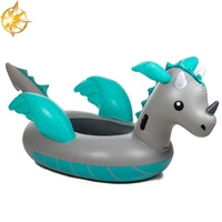 Ballon d'exercice gonflable en PVC Dragon Argenté 120CM, jouet aquatique durable, pliable et étanche pour adultes
