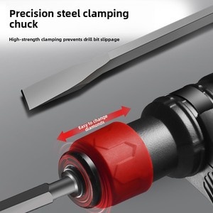 <span class=keywords><strong>Marteau</strong></span> perforateur électrique industriel transfrontalier, perceuse à percussion avec embrayage, 3 vitesses, usage domestique spécifique pour le béton, garantie 1 an - Product Image 4