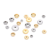 Disque d'Espacement Rond Plat en Acier Inoxydable 18k PVD Plaqué Or pour la Fabrication de Bijoux, Fournisseurs de Bijoux