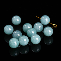 JD GEMS Perles Rondes Vertes 6 8 10 12 mm, Perles en Pierre Naturelle de Jadeite du Guatemala pour la Fabrication de Bracelets, Colliers et Bijoux DIY