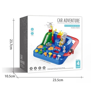 Jouets de piste de course <span class=keywords><strong>pour</strong></span> enfants, jeux de ville, ensembles de jeux de sauvetage, puzzle de <span class=keywords><strong>rail</strong></span> à assembler, fente <span class=keywords><strong>pour</strong></span> <span class=keywords><strong>rail</strong></span>, 6 boutons, aventure en voiture avec 4 voitures - Product Image 6