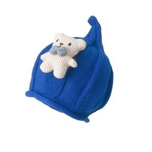 <span class=keywords><strong>Bonnet</strong></span> Bébé Automne/Hiver Garçons Filles Motif Animal Mignon Tête d'Ours Torsadée en <span class=keywords><strong>Laine</strong></span> Tricotée avec Cache-Sucette - Product Image 6