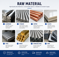 Services d'usinage en alliage d'aluminium et acier inoxydable pour la production de pièces OEM basée sur des dessins, pour votre géométrie de matériau spécifiée