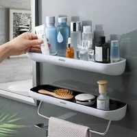 Accessori per il bagno multifunzionali Organizer per mensole supporto per Rack per doccia a parete con appendiabiti