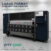 Imprimante à sublimation par transfert thermique grand format ZYTT-3200D 3,2 m 8 têtes d'impression Epson I3200 350 m²/h Machine à jet d'encre avec sécheur intégré