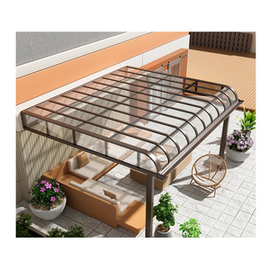 Auvent en alliage d'aluminium longue durée de vie, toit en polycarbonate, résistant aux intempéries, montage facile, <span class=keywords><strong>abri</strong></span> pour la maison, l'hôtel, le bureau - Product Image 3