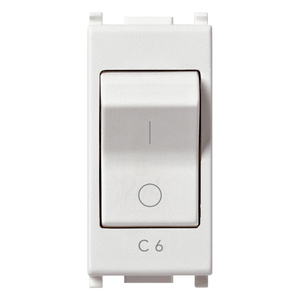 มิเนียเจอร์เซอร์กิตเบรกเกอร์ 1P+N C6 120-230V สวิตช์สีขาว - Product Image 1