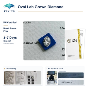 Diamant synthétique ovale en gros, taille excellente, certifié IGI, HPHT/CVD, cultivé en laboratoire pour la fabrication de bijoux de mariage - Product Image 4