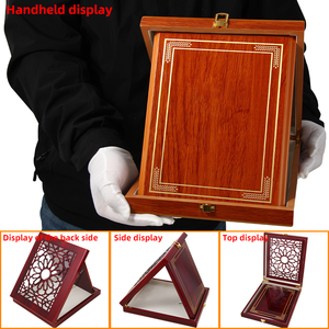 Plaque en bois de livraison rapide Plaque vierge Plaque de certificat en bois rectangulaire évidée sur le dos pour afficher le certificat - Product Image 3