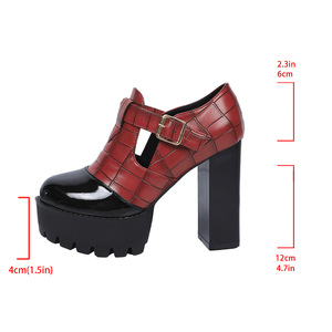 European American Style Heel Deep-Cut Flats Spring New Large Size Color-Blocked Professional High-Heeled Shoes for Women - Product Image 6