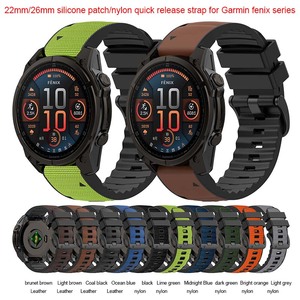 <span class=keywords><strong>Bracelet</strong></span> de montre Forwelleny 22 26 mm QuickFit en cuir et silicone pour Garmin <span class=keywords><strong>Fenix</strong></span> 8 <span class=keywords><strong>PRO</strong></span> E 7 7X 6X <span class=keywords><strong>6</strong></span> 5X, <span class=keywords><strong>bracelet</strong></span> sport à libération rapide - Product Image 2