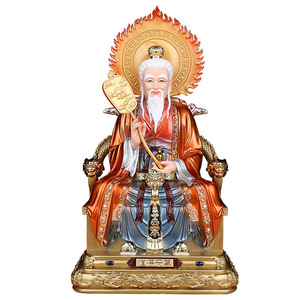 Statues de divinités des Trois Purités, Tai <span class=keywords><strong>Shang</strong></span> Lao Jun Yuan <span class=keywords><strong>Shi</strong></span> Tian Zun Ling Bao, ornements d'ancêtres taoïstes polis à la main et semi-artisanaux - Product Image 5