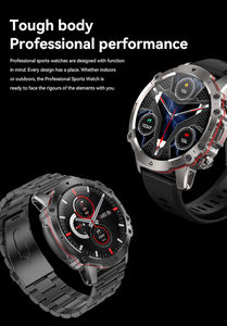 Meilleure <span class=keywords><strong>montre</strong></span> intelligente pour hommes 2024 montres connectées à la mode avec charge magnétique AI assistant vocal en acier inoxydable smartwatch AK56 - Product Image 2