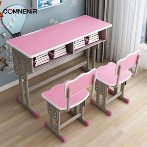 Set Scrivania e Sedia per Studenti Personalizzabile, Arredo Scolastico Regolabile per Scuola Primaria in Metallo - Product Image 3