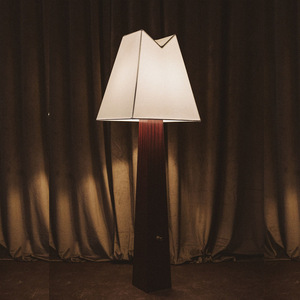Minimalist Designer Floor Lamp Tall Wood Base Led Light Warm Tone <b>Indoor</b> <b>Lighting</b> - Product Image 3