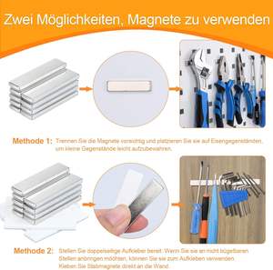 חזק neodymium n35 מגנטים מלבניים 25 x4 x3 מ "מ עבור לוח לבן & ארונות מטבח משרדי-מגנט נדיר גיליון תעשייתי - Product Image 4