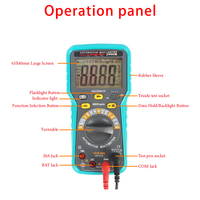 Multimètre numérique 2900B RPM pour la réparation de voitures, de motos et de camions, service de réparation, testeur de tension, d'intensité, d'ohms et d'angle de contact True RMS AC/DC