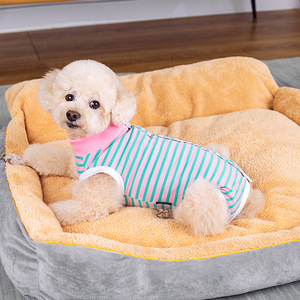 <b>Dog</b> Thin Belly Protection Vest Free Stripe Shirt with Back Buckle <b>for</b> Female <b>Dogs</b> Post-Sterilization & Weaning - Product Image 3