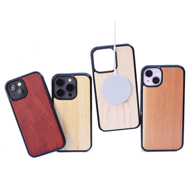 High Quality Wireless Charge Magnetic Wood Phone Case for iPhone 17  16 15 14 13 12 Pro Max