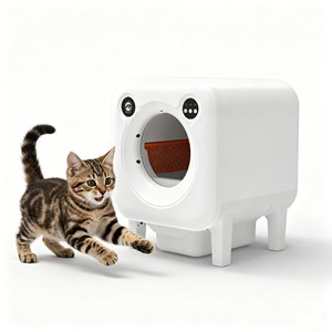 Bac à litière intelligent pour chat, capacité 65L, en plastique ABS, anti-fuite, facile à nettoyer, pour chats domestiques - Product Image 1