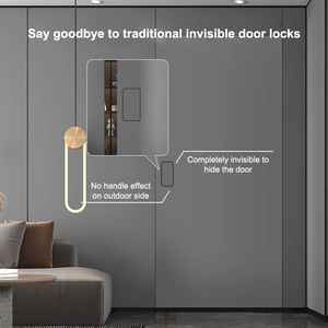 Noha mỹ riêng tư phòng ngủ từ gỗ hoàn toàn ẩn lõm trượt Barn vô hình khóa cửa mà không cần xử lý - Product Image 5