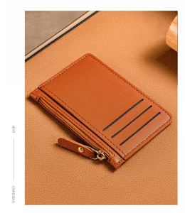 Personalized Name Zipper <b>Wallet</b> for <b>Men</b> Student Id Anti Theft <b>Card</b> Holder Bag Innovative Pu Leather Business Pocket - Product Image 4