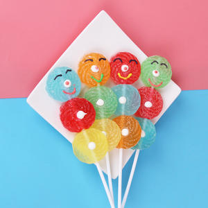 ลูกอมแท่งรูปหน้ายิ้ม 20 กรัม รสผลไม้รวมหลากสี ลูกอมนิ่มแบบเสียบไม้ - Product Image 3
