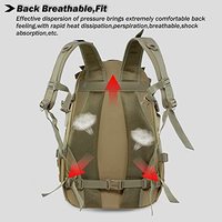 Zaino da Trekking Impermeabile di Alta Qualità, Grande Capacità 25L, in Tessuto Oxford 900D, Mimetico, per Uomo, Campeggio e Viaggi