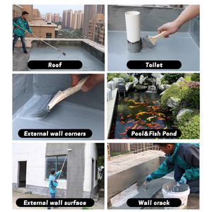 Revestimiento impermeable de pared de techo de fábrica DEQI, revestimiento impermeable de cemento polimérico Js para techo de hormigón, estanque, piscina - Product Image 4