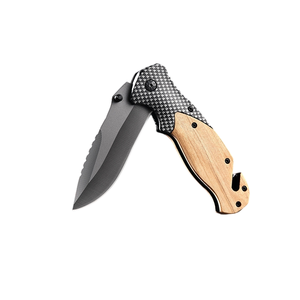 سكين جيب قابل للطي X50 عالي الصلابة بسعر الجملة الرخيص، مقبض من الألومنيوم والخشب، سكين للتخييم والبقاء على قيد الحياة في الهواء الطلق - Product Image 3