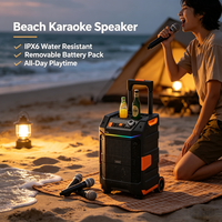 Enceinte portable étanche personnalisée GENCE avec batterie amovible et roues de transport pour événements professionnels en extérieur