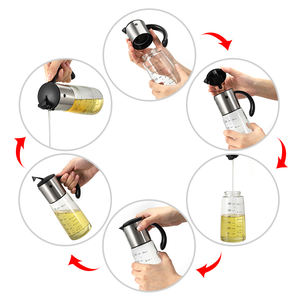 Distributeur Automatique Gravité Design Red Dot, Bouteille en Verre d'Huile d'Olive et de Vinaigre 500 ml pour Cuisine - Product Image 3