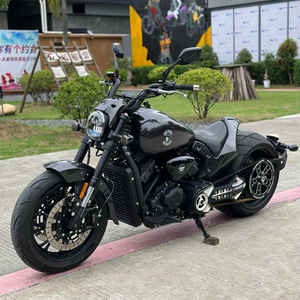 Motocicleta Xiangshuai Wolverine 800s Twin, Refrigerada por Agua, Neumáticos Anchos, Estilo Retro Prince, Motor de Cilindro en V, Benda Liao 700, Jin Jila, Gris Piedra - Product Image 2