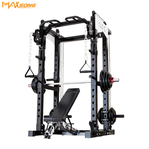 Macchina Smith di grado professionale, con Squat Rack e panca stazione di stampa per Home <span class=keywords><strong>Gym</strong></span> Studio e centro Fitness commerciale - Product Image 3