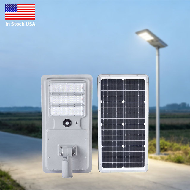 Integrated Waterproof IP65 Outdoor Solar Panel Road Lamp All in One 50W Street Outdoor Led Lights