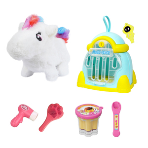 <span class=keywords><strong>Cheval</strong></span> à <span class=keywords><strong>Bascule</strong></span> Électrique en Peluche Blanc Mignon Personnalisé <span class=keywords><strong>pour</strong></span> Enfants, Jouet d'Imitation d'Alimentation d'Animaux, Fabricant en Gros d'Animaux en Peluche - Product Image 1