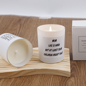 Velas perfumadas de gelatina negra de candelita de combustión larga de lujo personalizadas de vidrio esmerilado para hombres humo y vainilla - Product Image 5