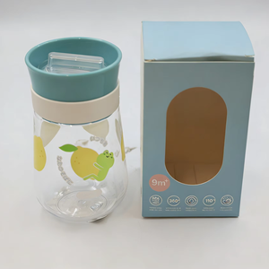 Botella de Agua Inteligente Goki Circle de 350 ml, Portátil, de Silicona y PP para Niños, con Diseño Estético y Fácil Agarre - Product Image 1