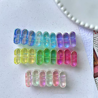 Cuentas de letras acrílicas iridiscentes de 5 mm al por mayor, transparentes, espaciadores de alfabeto para la fabricación de joyas
