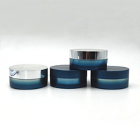 Pot cosmétique double compartiment 2-en-1, 50g+50g, 40g+60g, plat, hermétique, pour soins de la peau