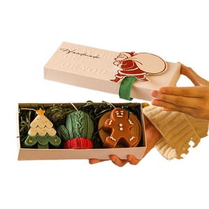 Cây giáng sinh thủ công và nến thơm hình con nai trong hộp quà tặng sáng tạo trang trí lễ hội với hương thơm - Product Image 4