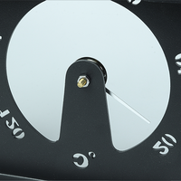 Termometer dan Higrometer Sauna Aluminium Hitam 2 in 1, Thermo-Hygrometer untuk Ruang Uap Sauna, Tersedia di Stok 2026